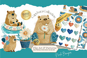 Cute Capybara Clipart Watercolor, an Animal Illustration by Nicole Branger Art (Thumbnail 1 of 21)