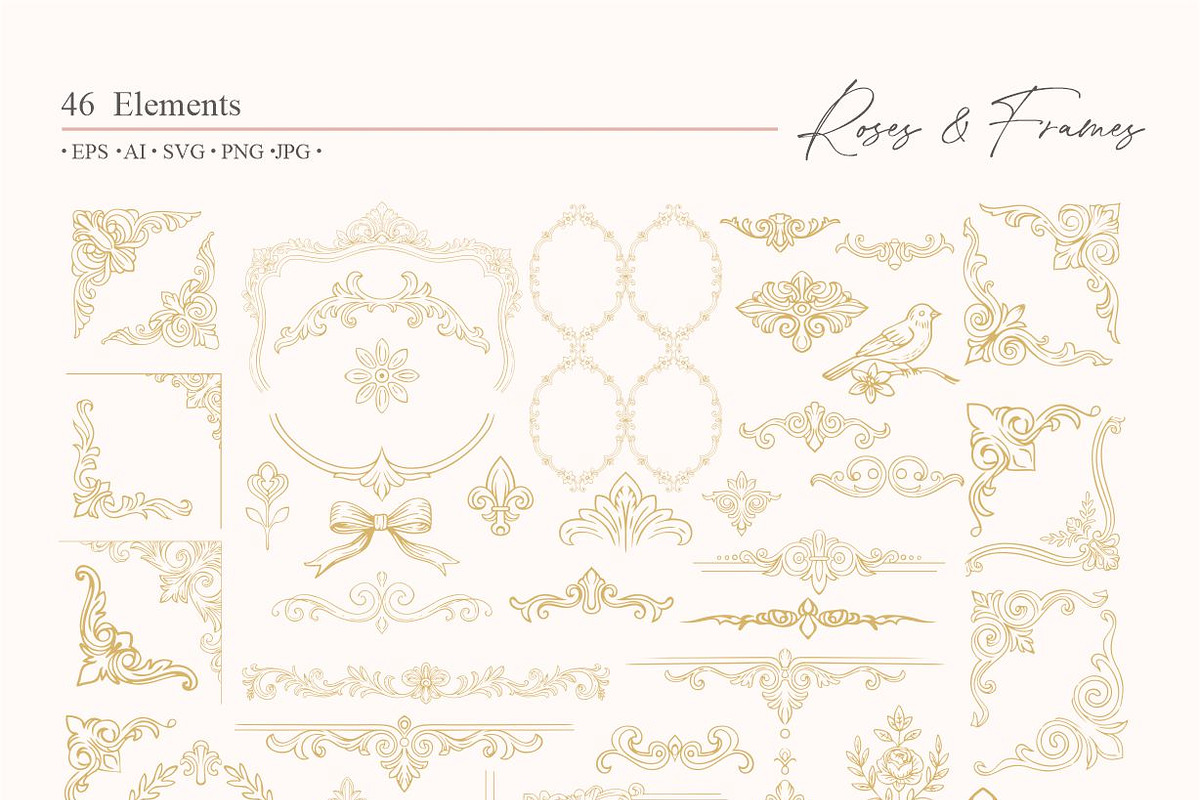 Roses and Frames, a Pattern Graphic by Collection by VY (Photo 7 of 10)