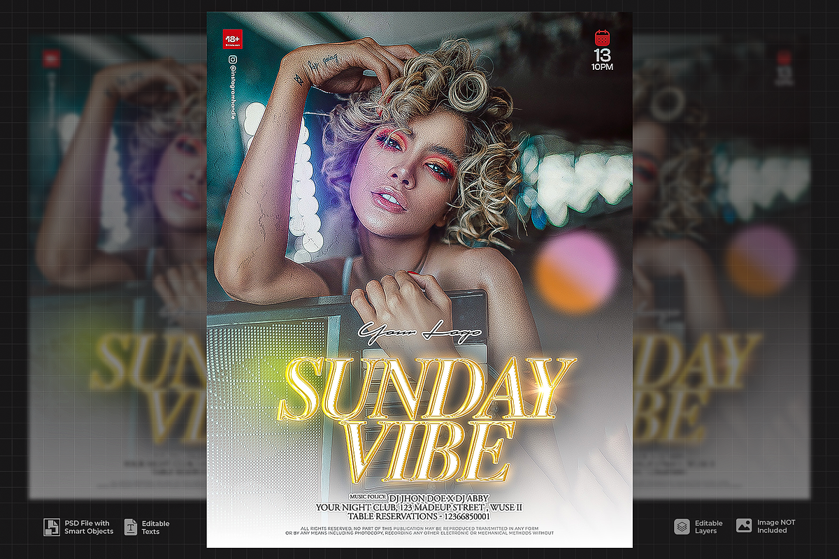 Sunday Music Vibe Flyer, a Flyer Template by SethDesign Studio (Photo 3 of 3)