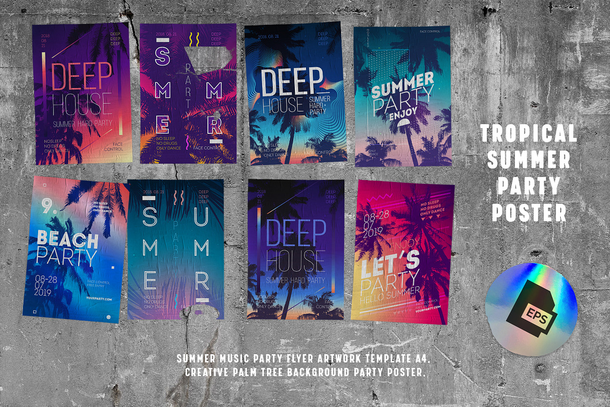 Tropical summer party poster, a Flyer Template by Re2deer (Photo 2 of 5)