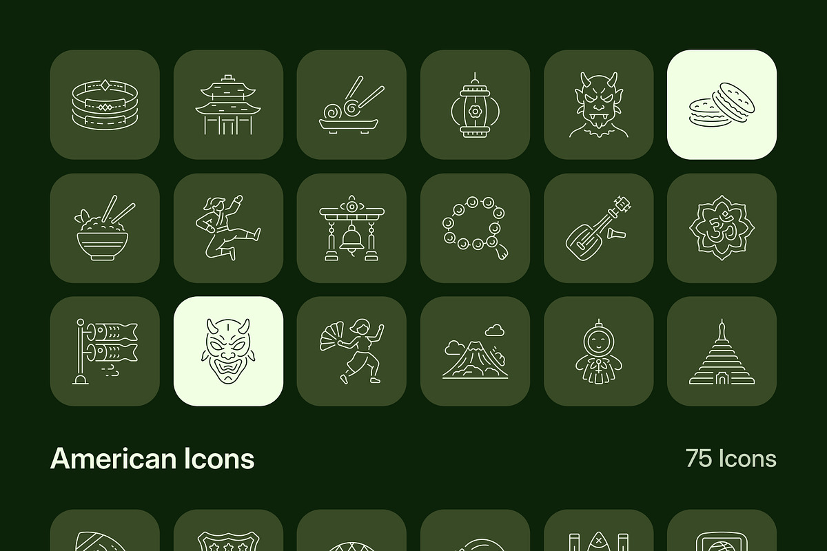 1390 Cultural and Historical Icons, an Outline Icon by Prosymbols (Photo 25 of 25)