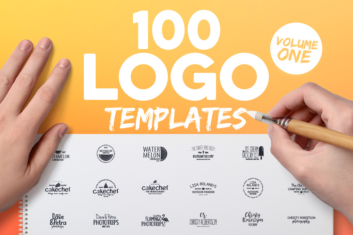 100 Fresh Logo Templates Vol.1, a Branding & Logo Template by Graphicdome
