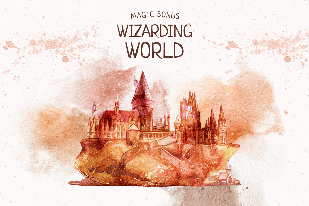 Wizarding World Watercolor set, a Decorative Illustration by Yakovleva Margarita (Photo 20 of 20)