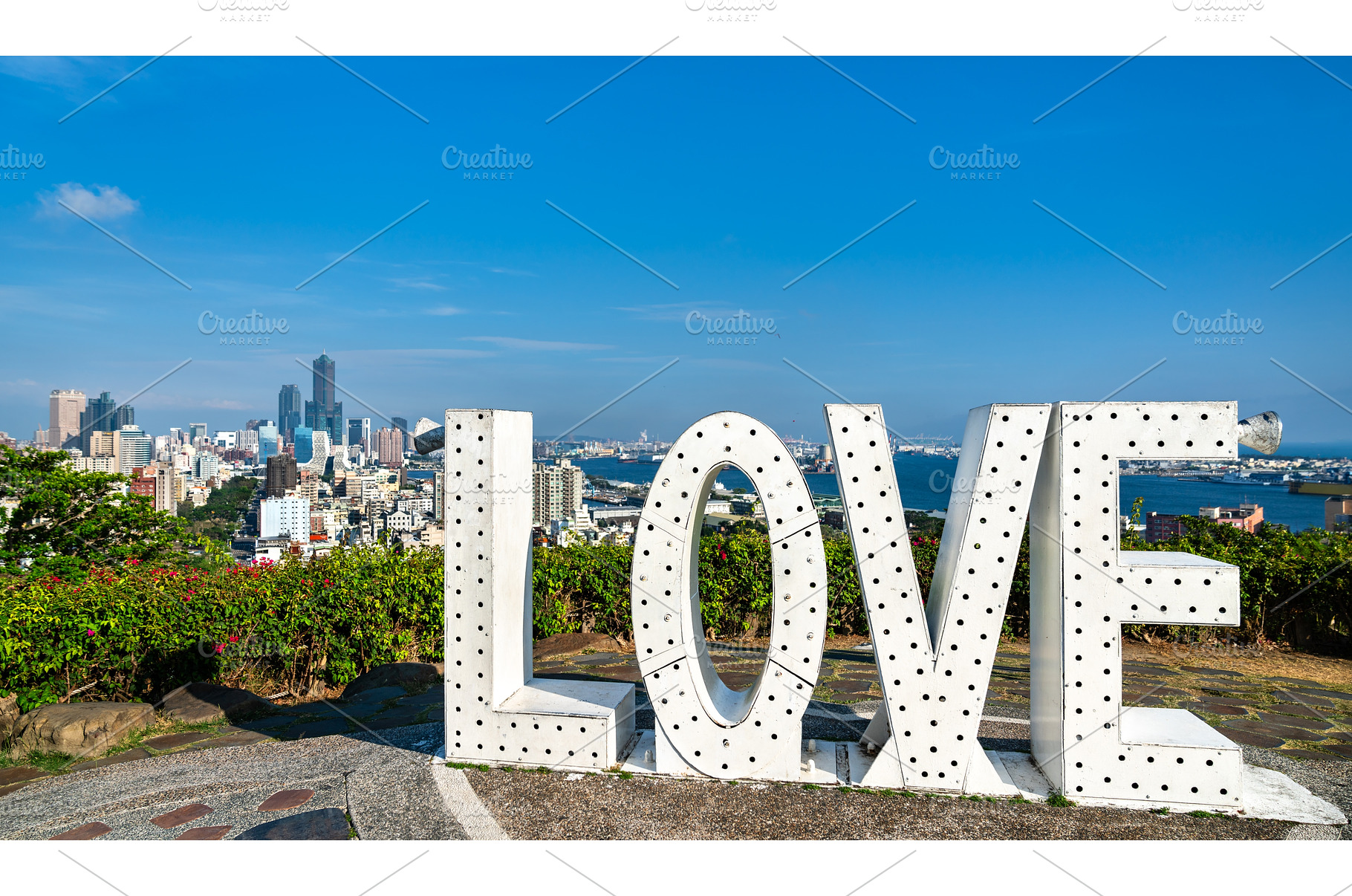 Love Lookout sign overlooking the, an Architecture Photo by Leonid Andronov