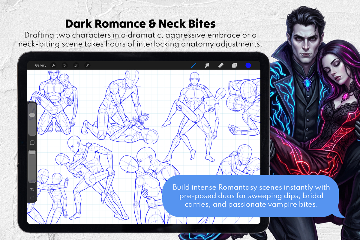 Vampire Male Procreate Brushes, a Brush Add-On by Selentaori Studio (Photo 9 of 13)