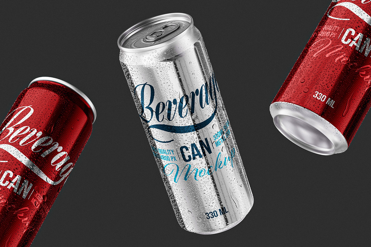 330ml Sleek Can Mockup | ANIMATED, a Packaging Mockup by AY Mock-Ups (Photo 13 of 15)