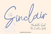 CS Sinclair – Handwritten Script, a Script Font by Craft Supply Co. (Thumbnail 1 of 8)
