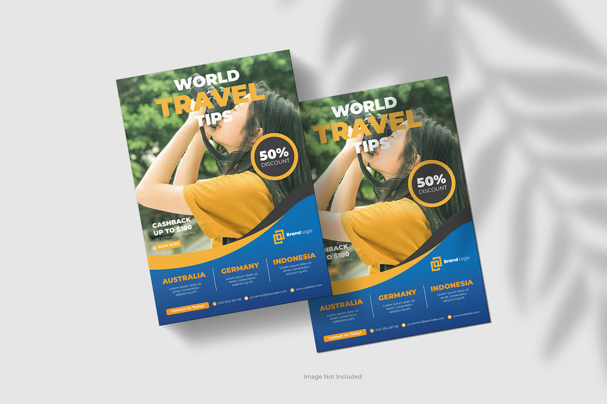 Travel Flyer Design Template, a Flyer Template by mSpartan (Photo 2 of 2)