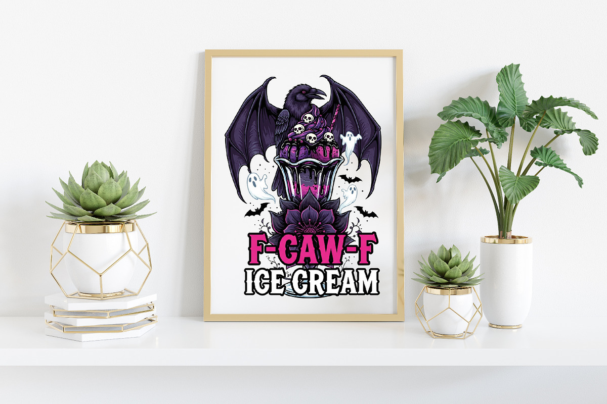 F-CAW-F Ice Cream PNG, an Illustration by Craft Nest (Photo 4 of 6)