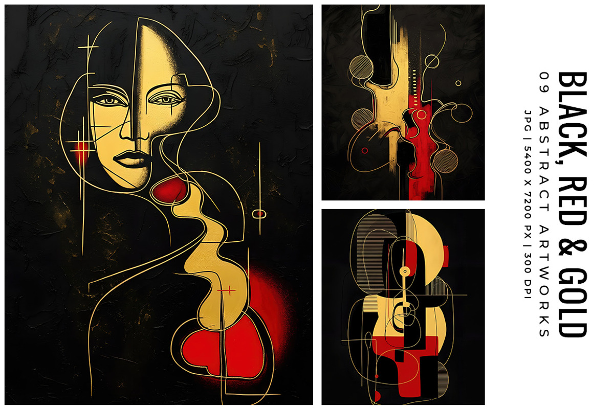 Black, Red and Gold, a Decorative Illustration by Digital Art Creations (Photo 1 of 7)