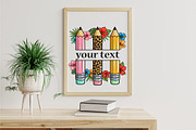 Personalized pencils with leopard pn, an Illustration by Libby Wishes (Thumbnail 5 of 6)