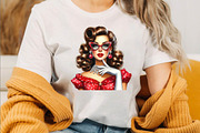 Christmas Fashion Girl Sublimation C, an Illustration by SVGArt (Thumbnail 3 of 8)