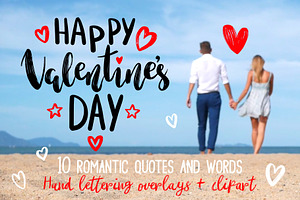 Valentine's Hand Lettering Overlays