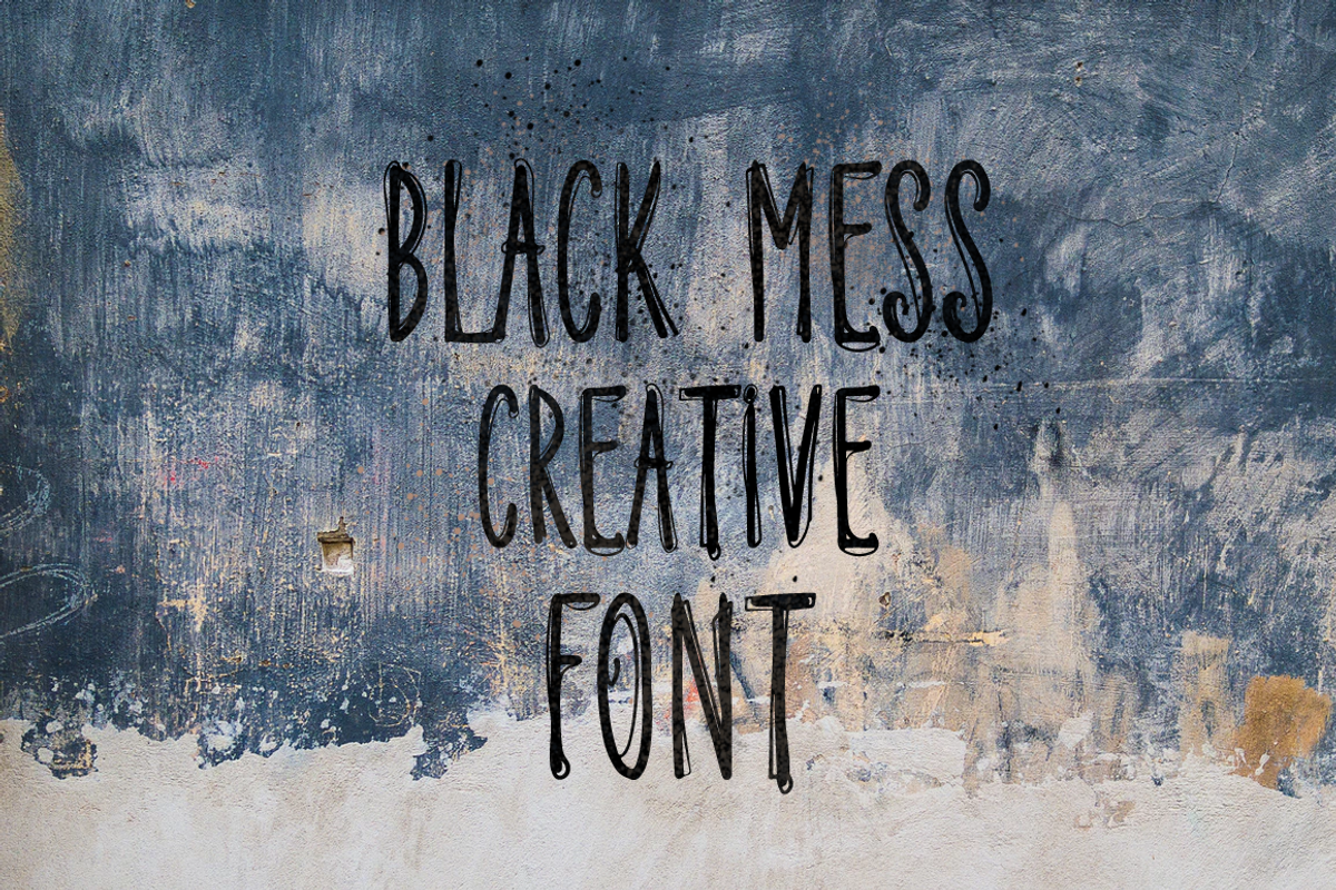 Black Mess - Brutal Creative Font, a Script Font by AntonyChernianu (Photo 1 of 6)