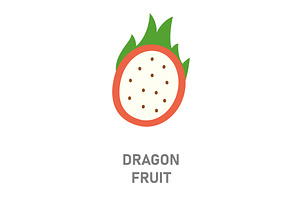 Dragon fruit pitaya icon. Exotic, a Food Illustration by GraphiShop