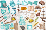 Baking Watercolor Set, a Food Illustration by BarvArt (Thumbnail 14 of 16)