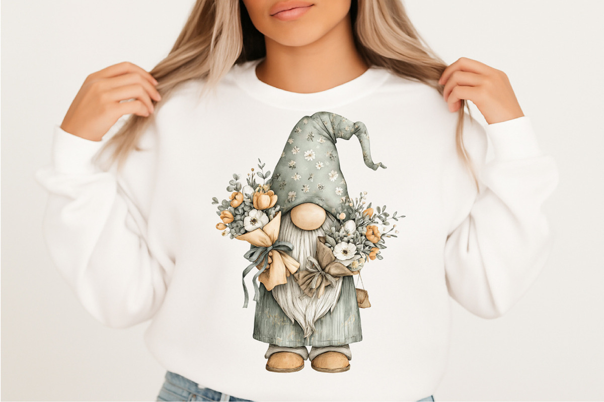 Whimsical Spring Gnome Clipart Bundl, an Illustration by SVGArt (Photo 7 of 9)