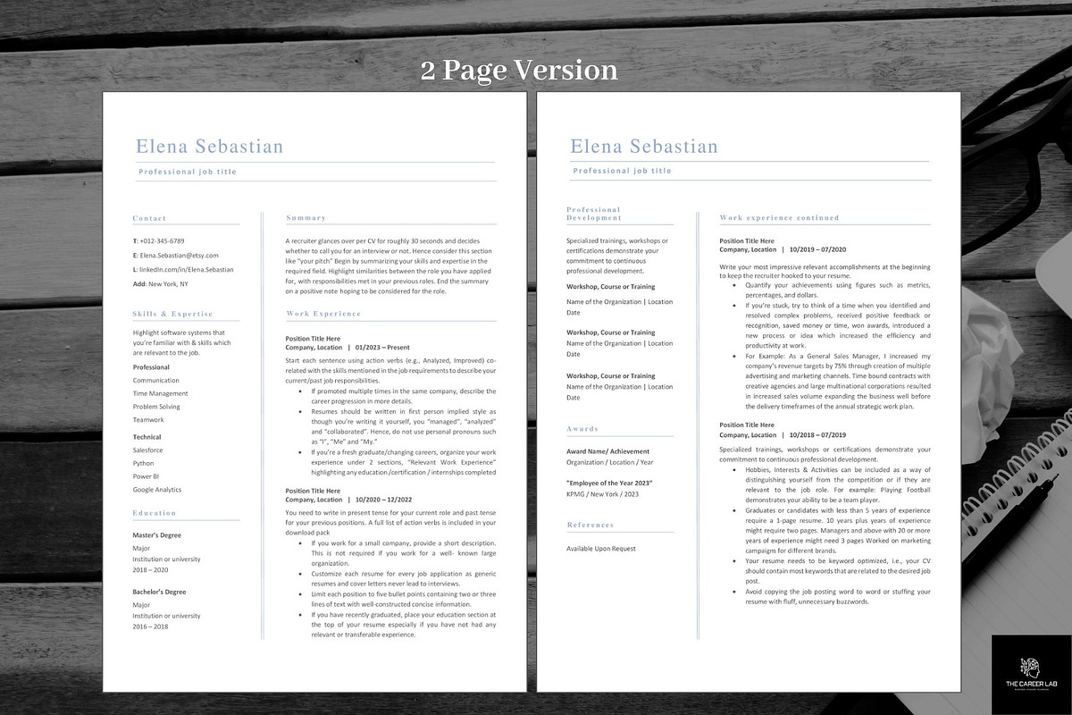 Resume/CV for entry level jobs, a Resume Template by The Career Lab (Photo 4 of 10)