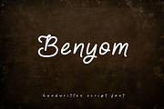 Benyom - Handwritten Script Font, a Handwritten Font by Mightyfire (Thumbnail 1 of 4)