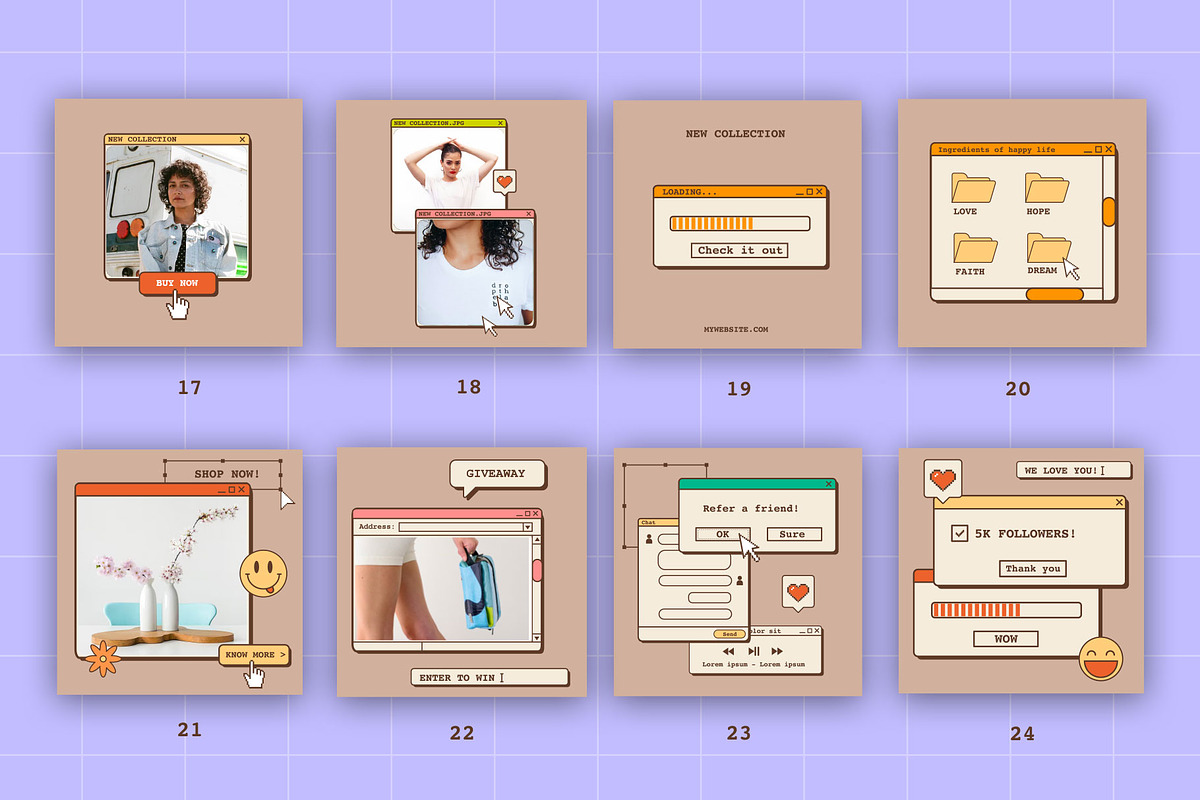 Old Computer Canva Instagram Templates preview 8