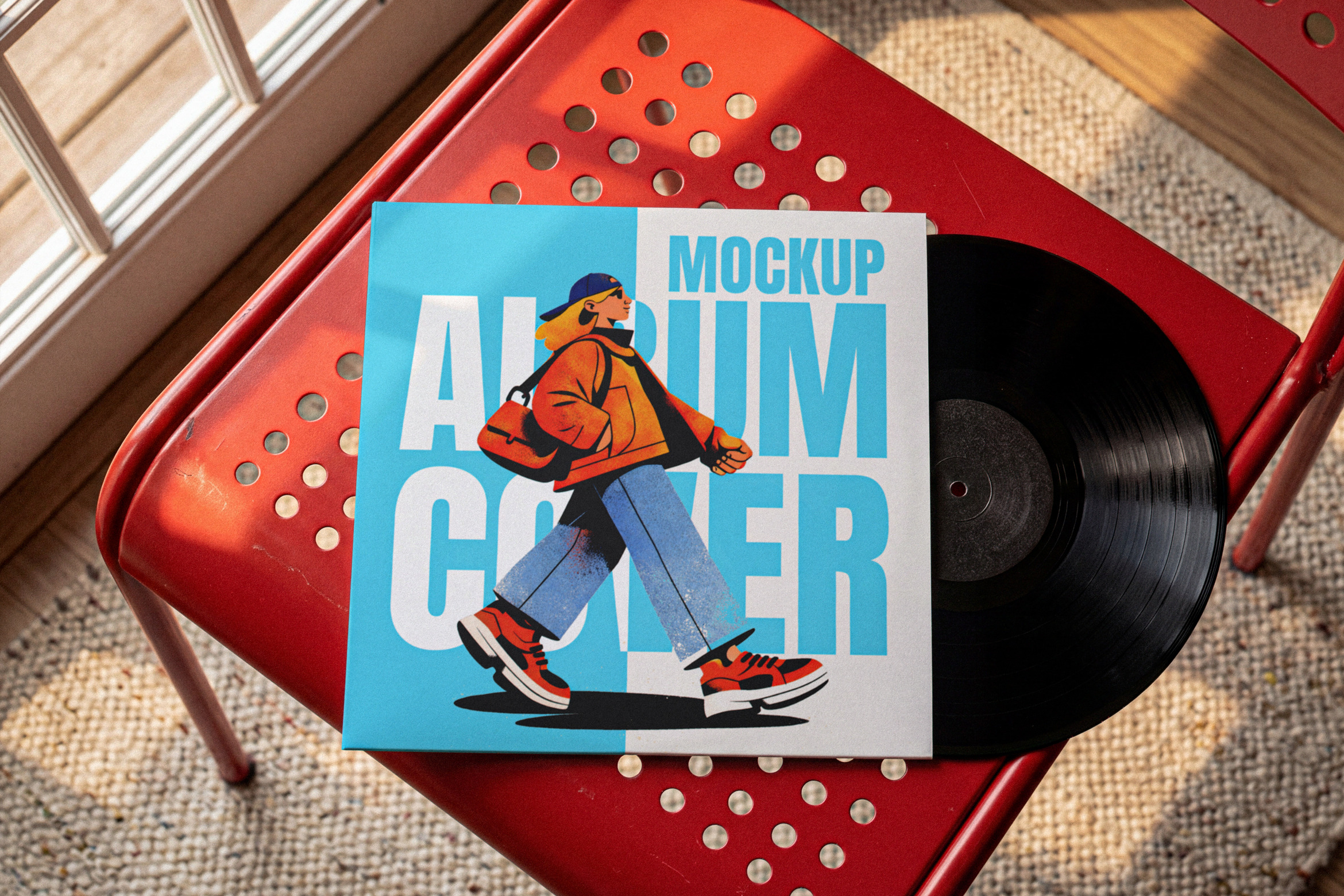 Realistic LP Vinyl Sleeve Mockup, a Packaging Mockup by Designer Dude