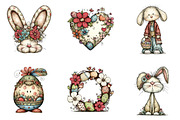 Boho Easter Elements Bundle, an Illustration by CreationArt (Thumbnail 2 of 7)