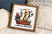 Quirky Christmas Dog Gang Clipart, an Illustration by Libby Wishes (Thumbnail 7 of 7)