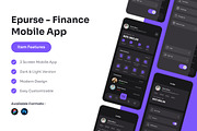 Epurse - Finance Mobile App UI Kit, an UI Kit Template by Kmg Design (Thumbnail 1 of 3)