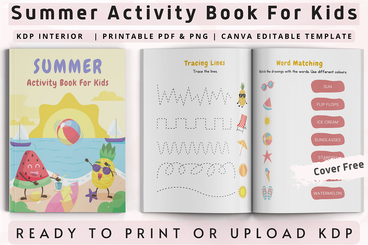 Summer Activity Book for Kids, a Print Template by Book2bees (Photo 1 of 4)