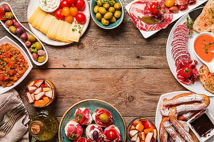 Spanish tapas and sangria featuring food, spain, and sangria, a Food & Drink Photo by piter.goskov