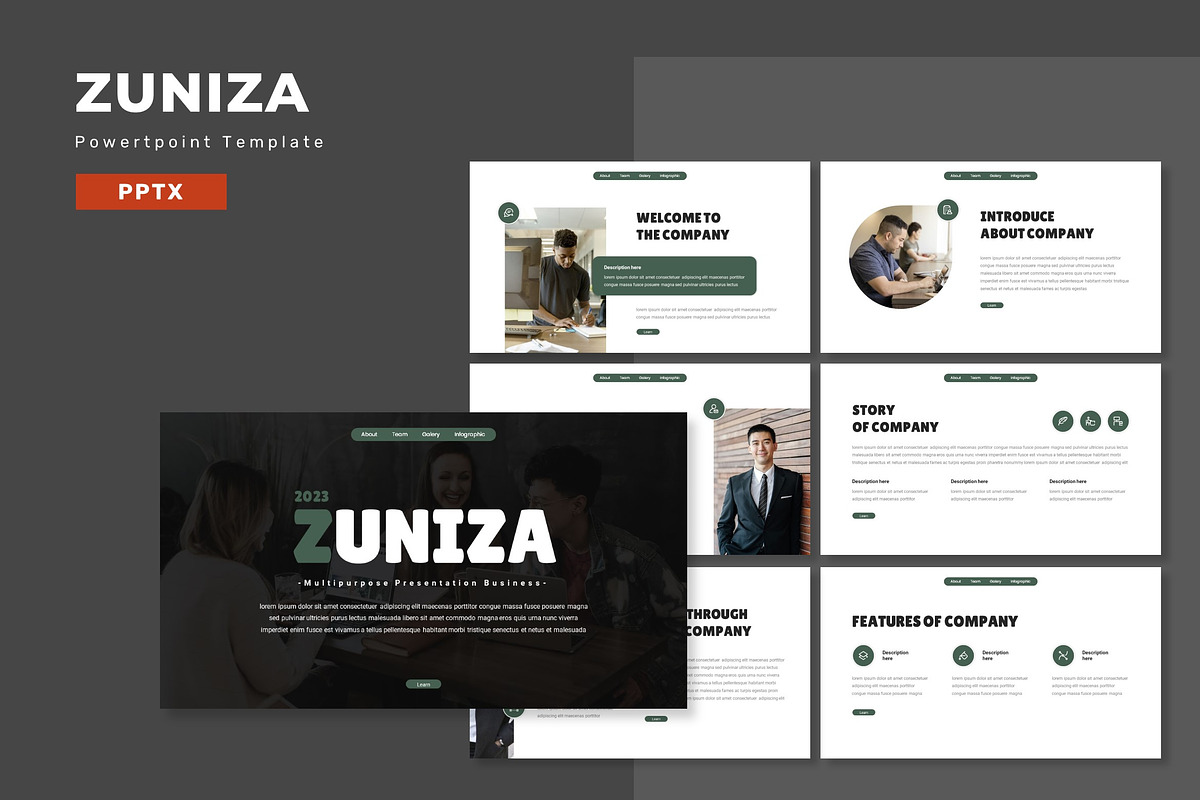 Zuniza - Powerpoint Template, a Presentation Template by Eighteen Studio (Photo 1 of 4)
