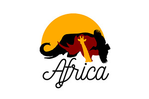 Silhouette of an elephant with, an Animal Illustration by Nenahliadava Design