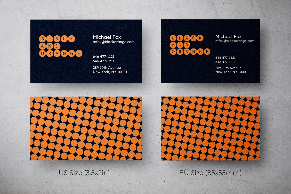 Black & Orange Business Card, a Business Card Template by Layoutlet (Photo 2 of 2)