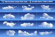 70+ High Resolution Isolated Clouds, an Object Graphic by Zver (Thumbnail 1 of 2)