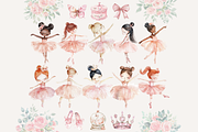 Pink Ballerina Swan Lake Clipart, a Decorative Illustration by ClipArtCharm (Thumbnail 2 of 5)