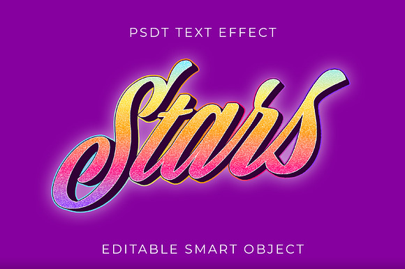 Gradient Glitter Script Text Effect