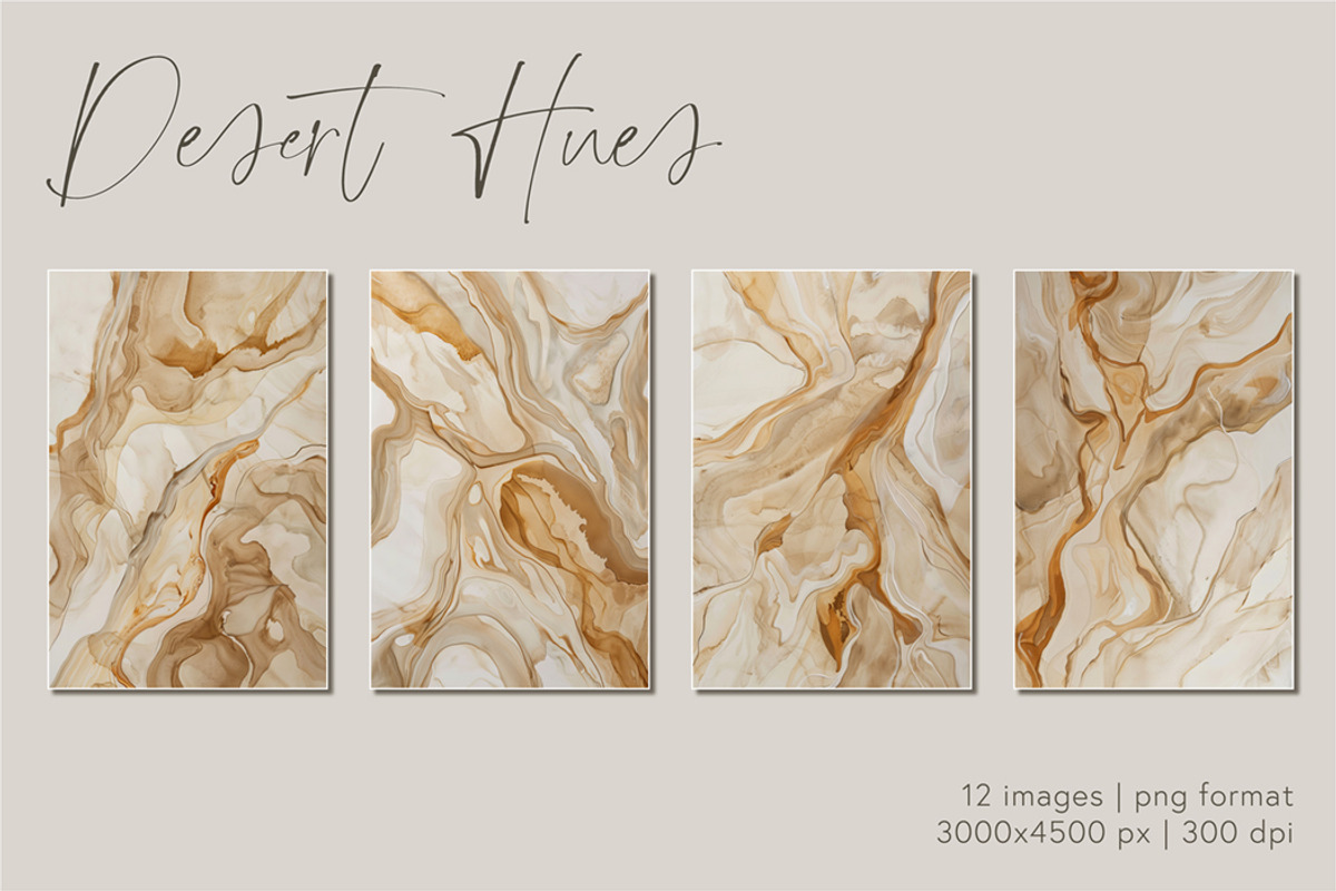 Abstract ink washes in desert hues, a Background Graphic by Sugar River Merchantile (Photo 3 of 4)
