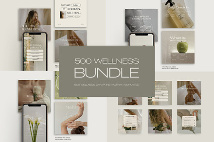 500 Wellness Instagram Templates