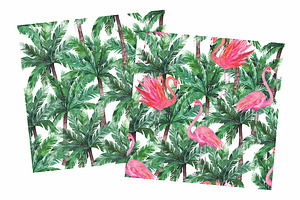 Watercolor Tropical Christmas