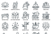 42 Luxury Spa Icon Set, an Outline Icon by adenpinkstore (Thumbnail 1 of 16)
