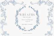 Blue Victorian Vintage Fine Line Art, a Decorative Illustration by Grace Noboa Illustrations (Thumbnail 5 of 14)