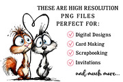 Whimsical Valentine Squirrel Clipart, an Illustration by OK Design (Thumbnail 3 of 6)