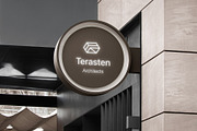 Logo Mockup Modern Round Wall Sign, a Product Mockup by Asylab (Thumbnail 4 of 5)