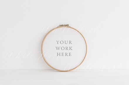 Minimal Embroidery hoop mockup