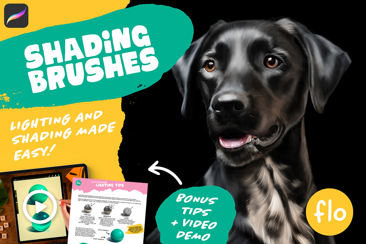 Shading Brushes For Procreate, a Brush Add-On by ArtwithFlo (Photo 1 of 13)