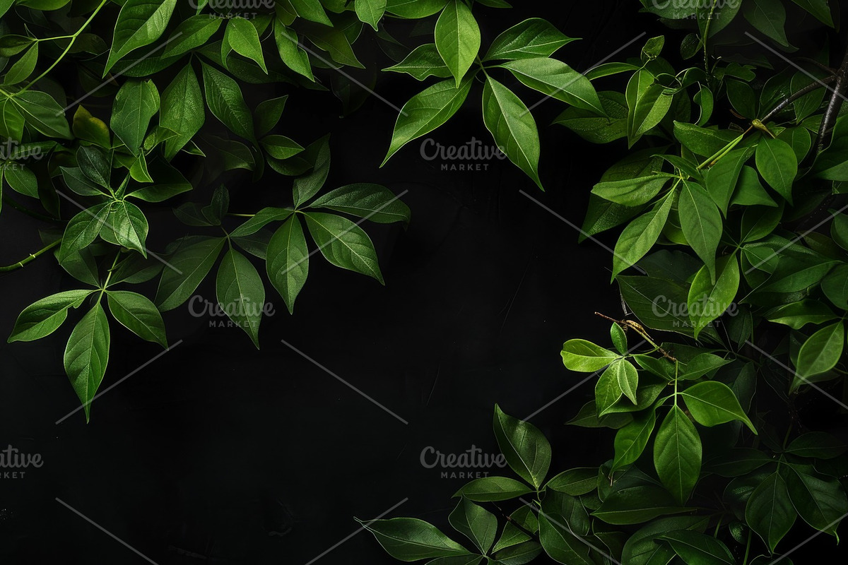 99 Frames of green leaves, a Nature Photo by Handmadefont (Photo 87 of 100)