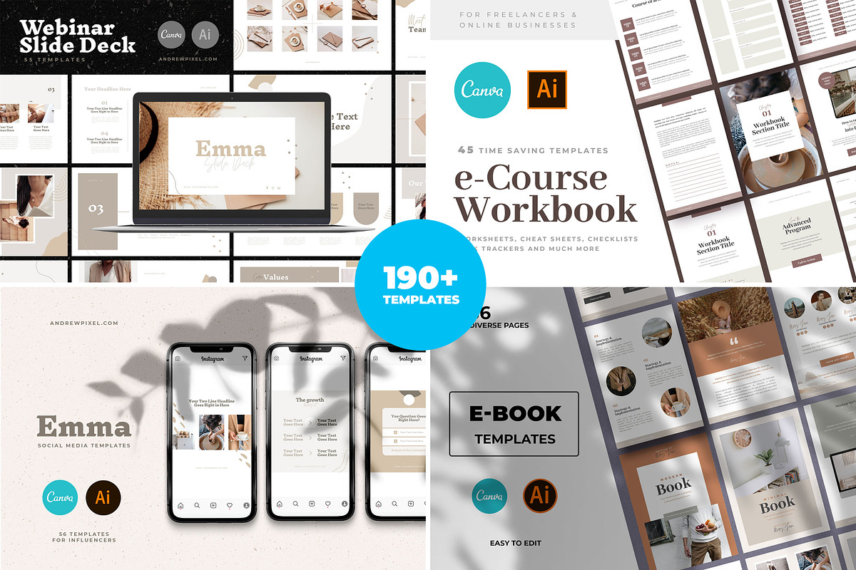 CANVA Entreprenur Template Bundle, a Templates & Theme by AndrewPixel (Photo 1 of 45)