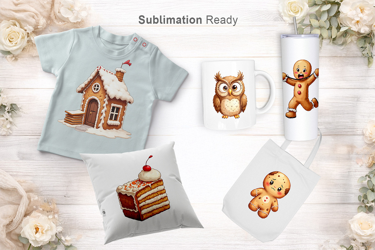 UglyCute Gingerbread Clipart Bundle, an Illustration by Artnoy (Photo 6 of 8)