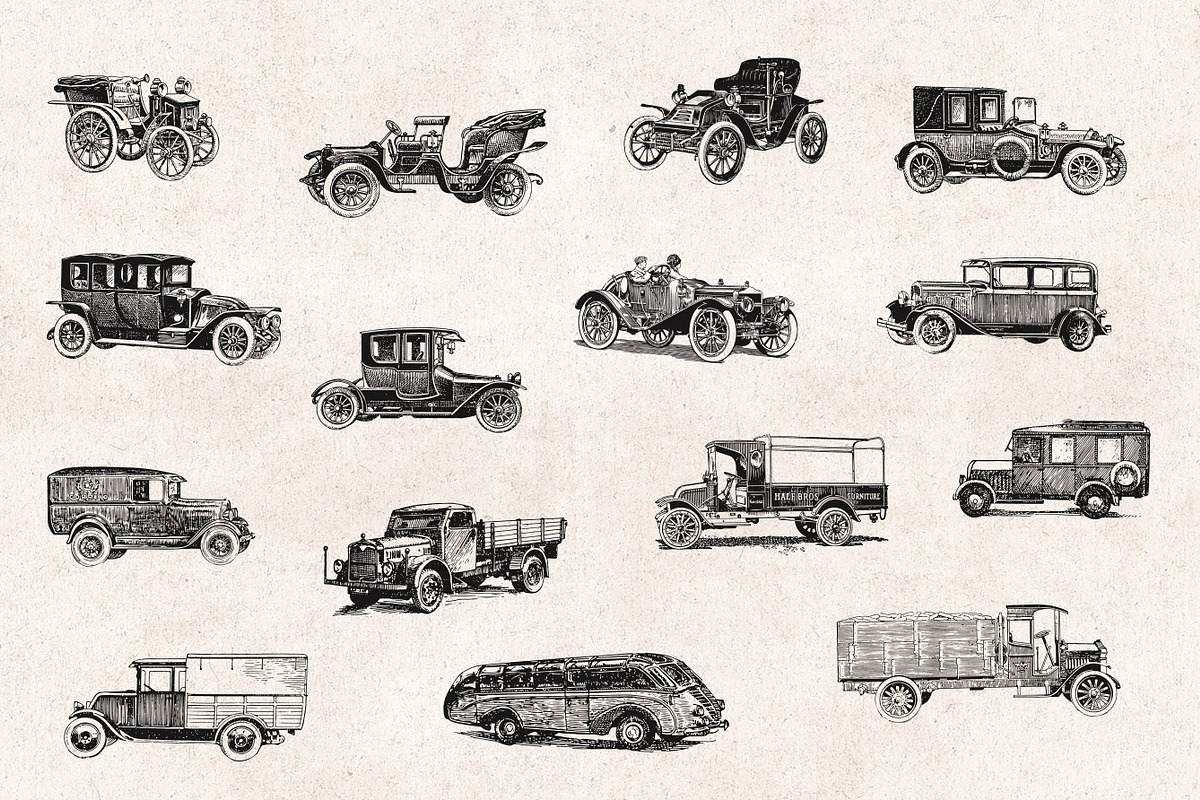 Transportation Engravings Set, an Illustration by Graphic Goods (Photo 2 of 8)