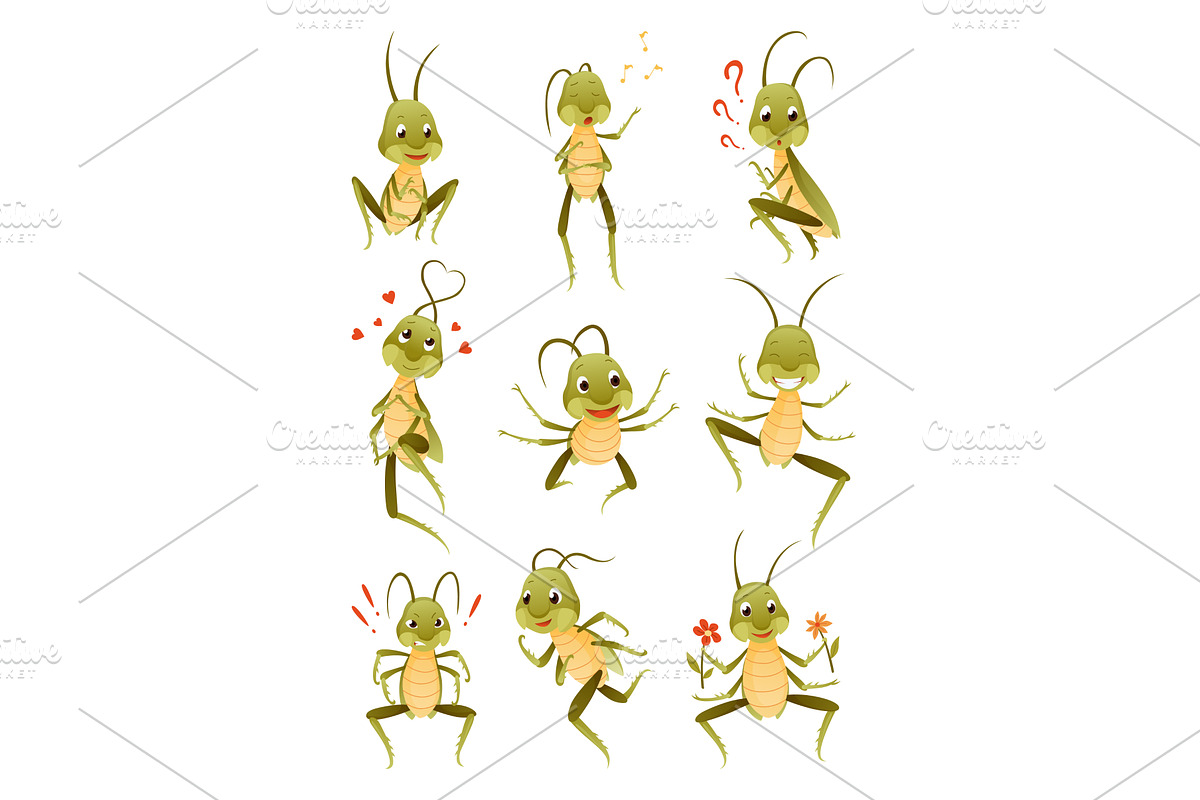 A Collection of Playful Cartoon, an Animal Illustration by the8monkey